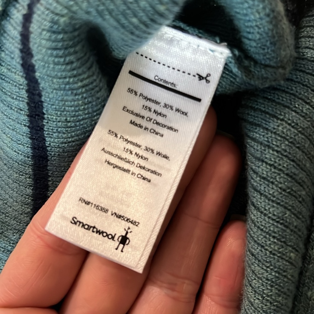 Smartwool Vneck Shadow Pine Pointelle Stripe Tuni… - image 6